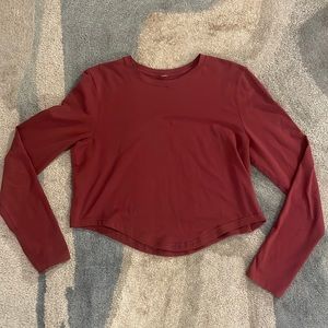 NWOT Lululemon Cropped Mulled Wine Love Long Sleeve
